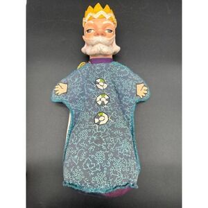 Idea Mr Rogers King Friday XIII Hand Puppet Bean Bag 1977 Vintage Toy PBS Blue